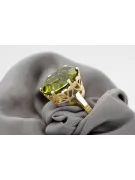 Inel Vintage bijuterii Peridot galben Aur galben 14K vrc130y